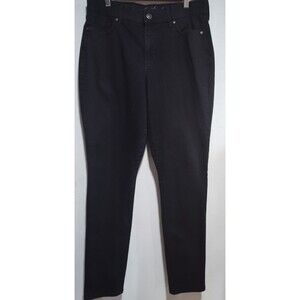 Gloria Vanderbilt Black Jeans women Size 12 Av. All Around slimming Effect Denim
